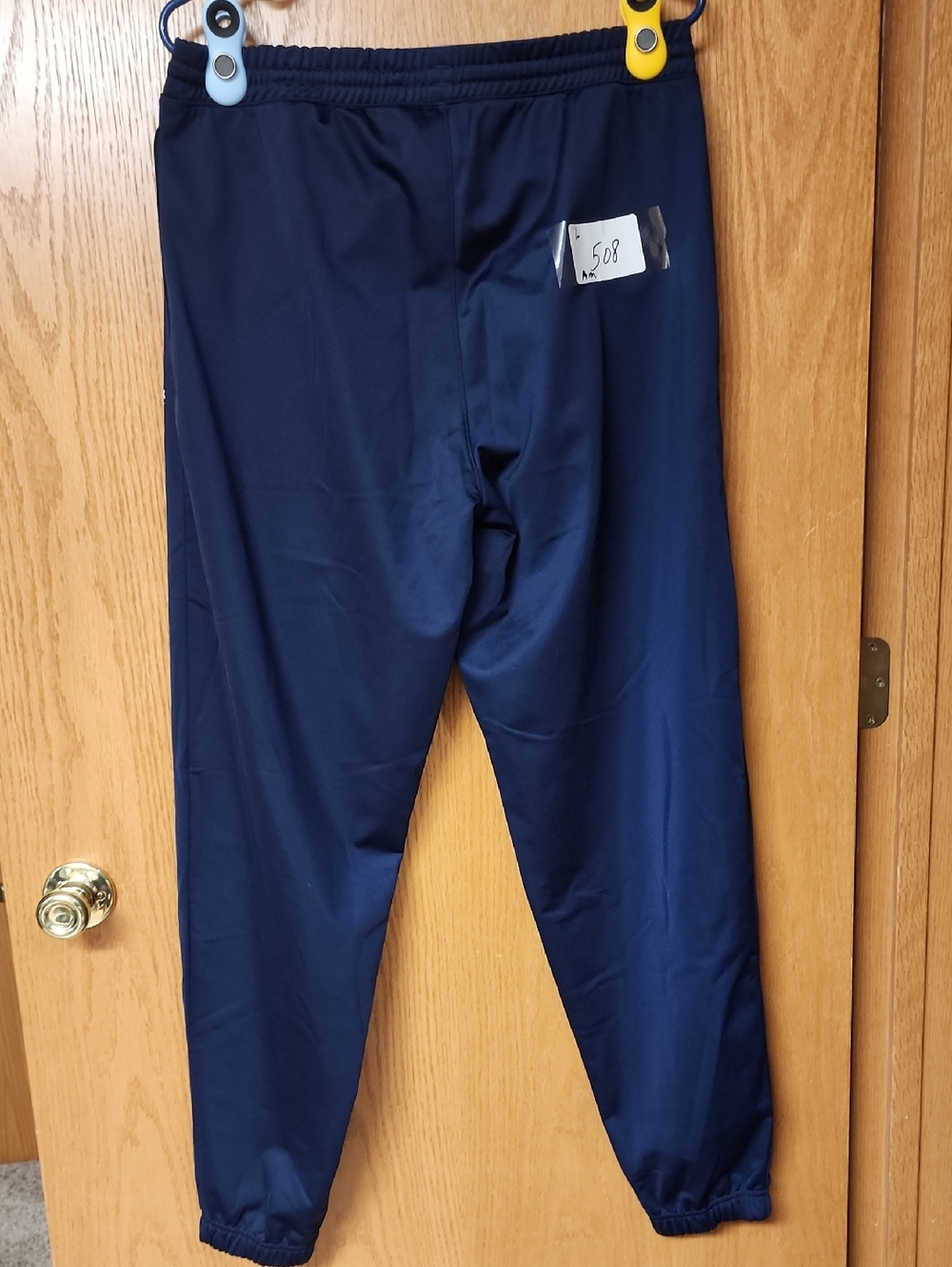 Reebok Navy Blue Sweatpants with Logo Tag mens L number 508